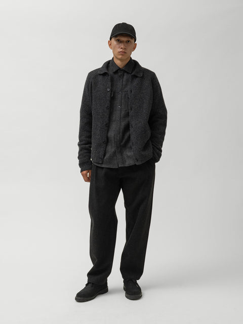 HAVEN Highland Knit Shirt - Merino Wool Cashmere Charcoal, Sweaters