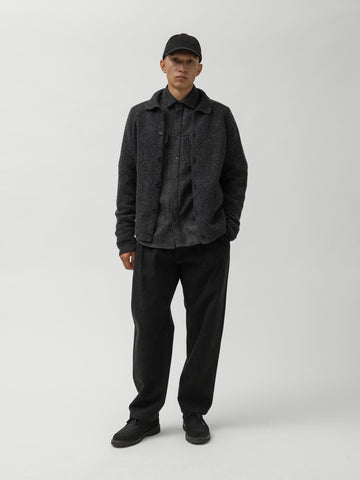 HAVEN Highland Knit Shirt - Merino Wool Cashmere Charcoal, Sweaters
