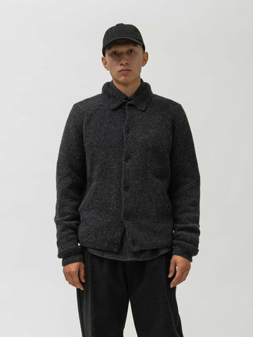 HAVEN Highland Knit Shirt - Merino Wool Cashmere Charcoal, Sweaters