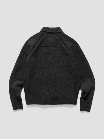 HAVEN Highland Knit Shirt - Merino Wool Cashmere Charcoal, Sweaters