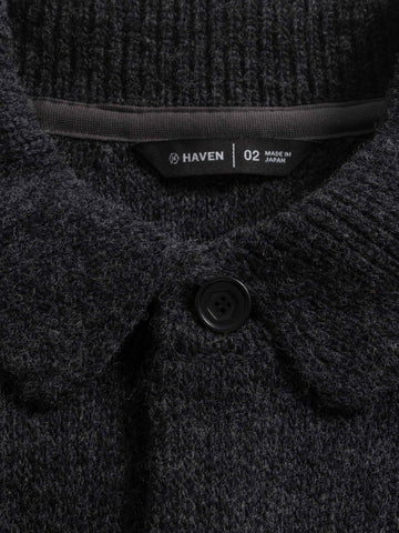 HAVEN Highland Knit Shirt - Merino Wool Cashmere Charcoal, Sweaters