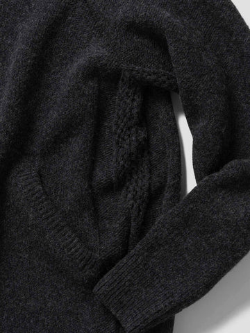 HAVEN Highland Knit Shirt - Merino Wool Cashmere Charcoal, Sweaters