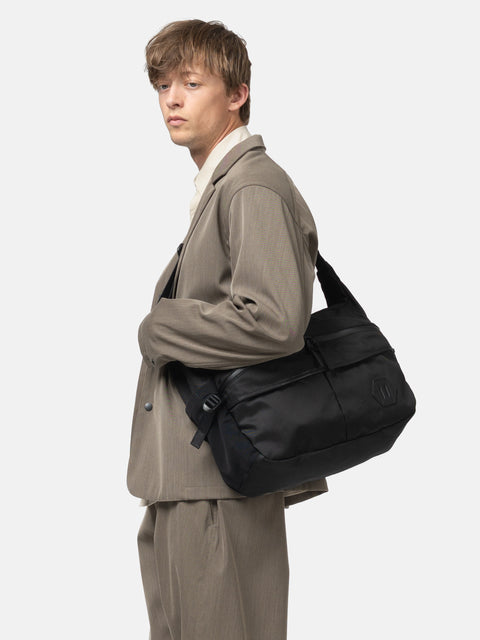 HAVEN Horizon Messenger Bag - Cordura Ballistic Nylon / Leather Black, Shoulder Bags