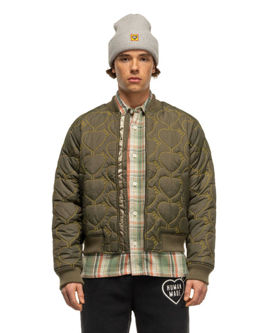Human Made Heart Quilting Jacket Olive Drab, Outerwear