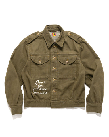 Human Made Military Denim Jacket Olive Drab, Outerwear