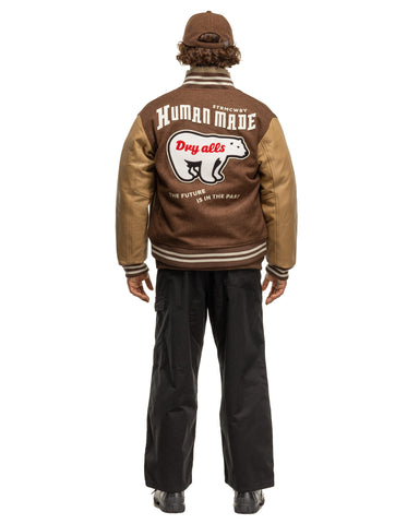 Human Made Varsity Jacket Brown, Outerwear