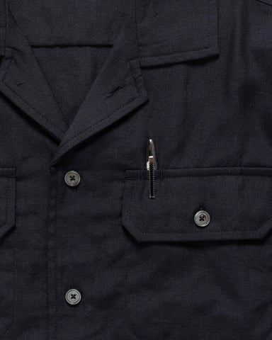 Jasper S/S Shirt - Linen Navy - HAVEN