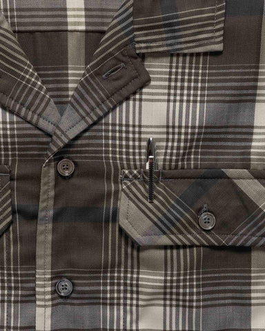 Jasper S/S Shirt - Plaid Merino Wool Olive - HAVEN