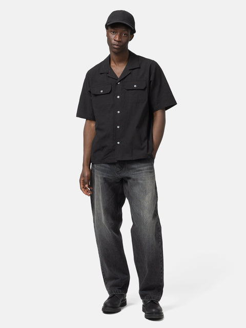HAVEN Jasper Shirt Vintage Linen Poplin Black, Shirts