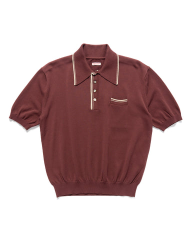 KAPITAL 14G Knit CAROL Polo Burgundy, Shirts