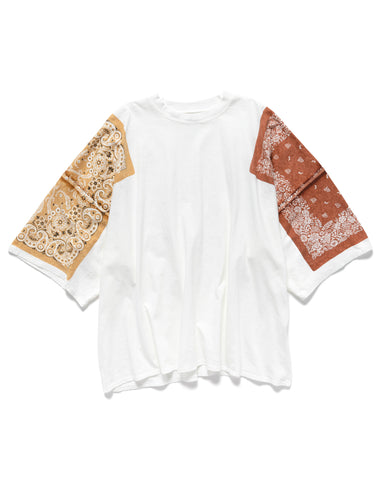KAPITAL 18.5/-Jersey Bandanna HUGE-T(Botanical) Light Brown, T-Shirts