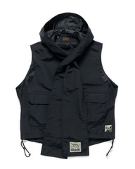 KAPITAL 60/40 Cloth GALE Vest Black, Outerwear