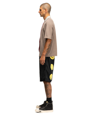 KAPITAL Combed Burberry EASY Shorts (RAINBOWY) Black x Yellow, Bottoms