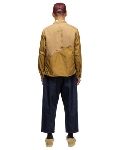 KAPITAL Linen Chino Cloth x Gabardine RINGOMAN Coverall Beige, Outerwear