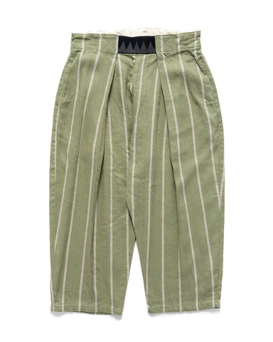 KAPITAL Linen PHILLIES STRIPE EASY-BEACH-GO Pants Khaki, Bottoms