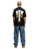 KAPITAL Silk Rayon BONE Aloha Shirt Black, Shirts
