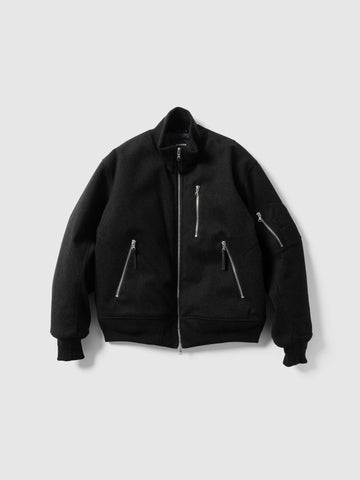 HAVEN Loft Bomber - Loro Piana Storm System® Wool Charcoal, Bomber Jackets