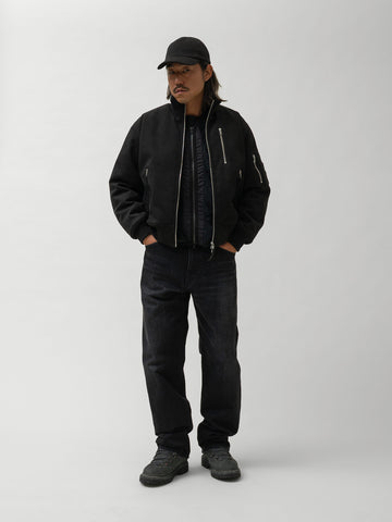 HAVEN Loft Bomber - Loro Piana Storm System® Wool Charcoal, Bomber Jackets