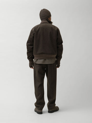 HAVEN Loft Bomber - Loro Piana Storm System® Wool Brown, Bomber Jackets