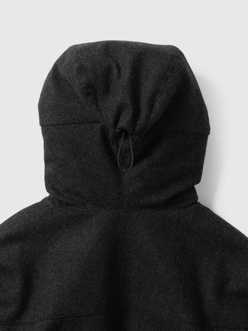 HAVEN Logan Parka - Loro Piana Storm System Wool Charcoal, Jackets