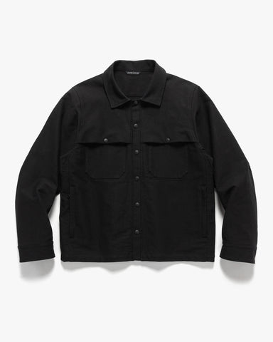 HAVEN Logger Overshirt - Washed Cotton Canvas Black, Shirts