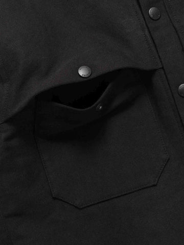 HAVEN Logger Overshirt - Washed Cotton Canvas Black, Shirts