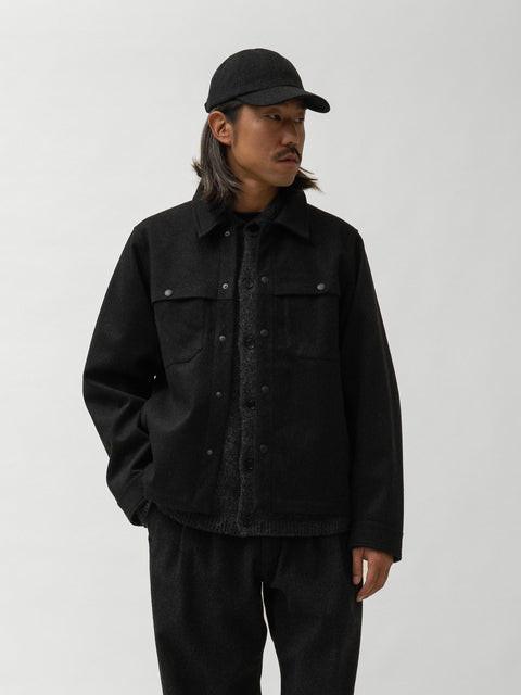 HAVEN Logger Shirt - Loro Piana Storm System® Wool Charcoal, Overshirts