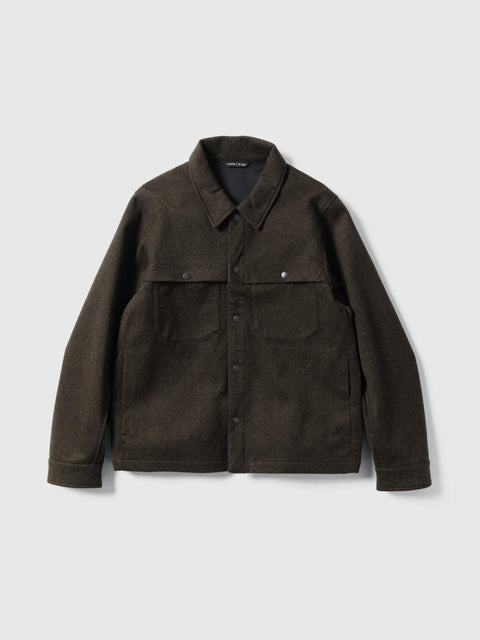 HAVEN Logger Shirt - Loro Piana Storm System® Wool Earth, Overshirts