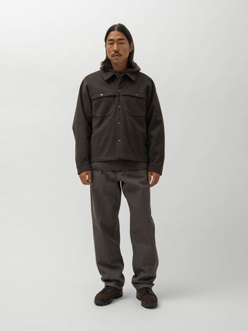 HAVEN Logger Shirt - Loro Piana Storm System® Wool Earth, Overshirts