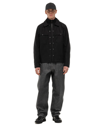 HAVEN Logger Overshirt - Washed Cotton Canvas Black, Shirts