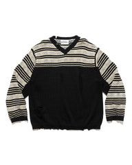 NOMA t.d. Fair isle Damaged Sweater Black, Sweaters