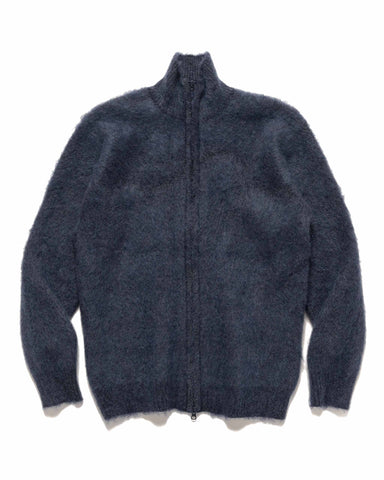 Needles Zipped Mohair Cardigan - Solid Navy, Knits