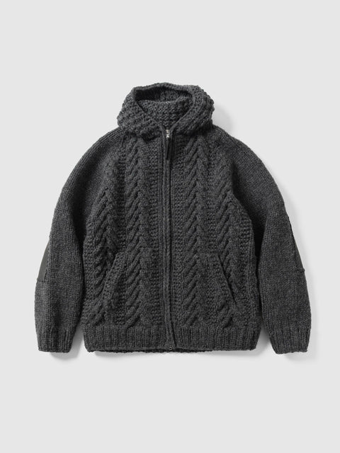 HAVEN Pacific Parka - Handknit Wool Charcoal, Cardigans
