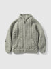 HAVEN Pacific Handknit Hooded Parka - 5 Ply Handknit Wool Grey, Cardigans