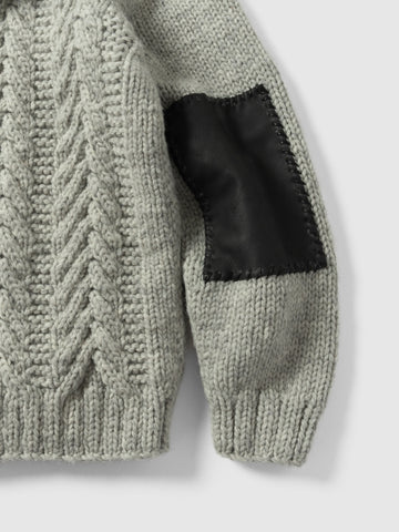 HAVEN Pacific Handknit Hooded Parka - 5 Ply Handknit Wool Grey, Cardigans