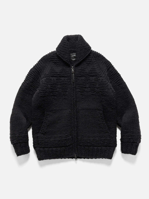 HAVEN-Pacific-Handknit-Cardigan---Wool-Black-1