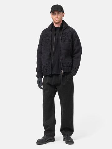 HAVEN-Pacific-Handknit-Cardigan---Wool-Black-2