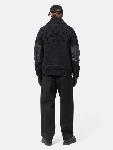 HAVEN-Pacific-Handknit-Cardigan---Wool-Black-3