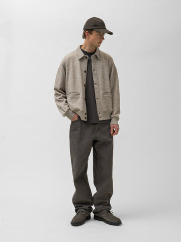HAVEN Roam Cardigan - Fog Wool Cotton Terry Taupe, Cardigans