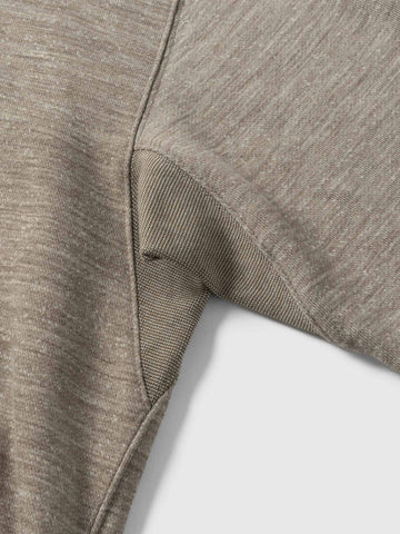 HAVEN Roam Full Zip - Fog Wool Cotton Terry Taupe, Sweatshirts