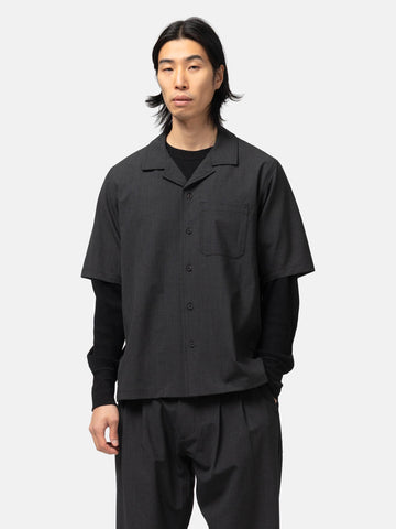 HAVEN Revel S/S - Tropical Wool Charcoal, Shirts