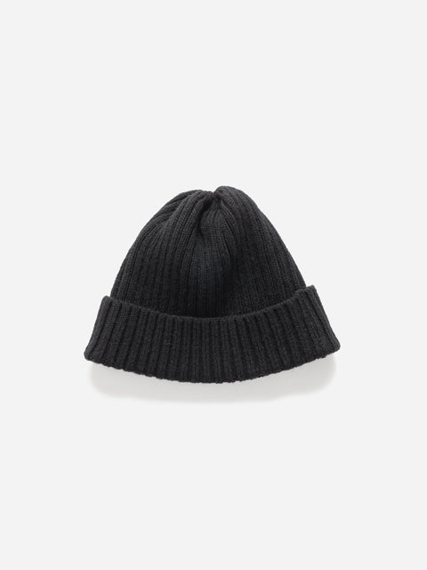 HAVEN Ribbed Beanie - Lambswool Black, Beanies