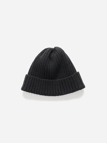 HAVEN Ribbed Beanie - Lambswool Black, Beanies