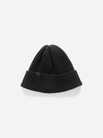 HAVEN Ribbed Beanie - Lambswool Black, Beanies