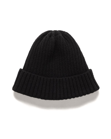 HAVEN Ribbed Beanie - Lambswool Black, Headwear