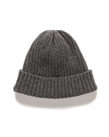 HAVEN Ribbed Beanie - Lambswool Heather Grey, Headwear