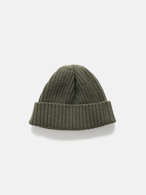 HAVEN Ribbed Beanie - Lambswool Olive, Beanies