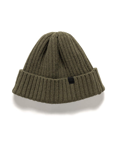 HAVEN Ribbed Beanie - Lambswool Olive, Headwear