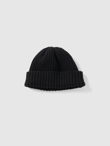 HAVEN Ribbed Beanie - Merino Wool Cashmere Black, Beanies