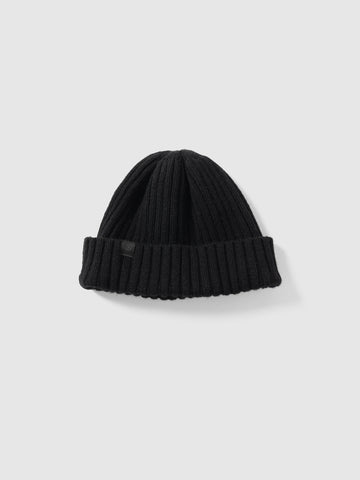 HAVEN Ribbed Beanie - Merino Wool Cashmere Black, Beanies